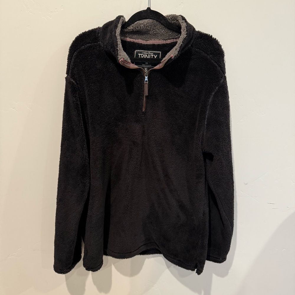 Trinity Black Fleece Cozy Sherpa Pullover Sweater Men’s Size XL Warm Outdoor